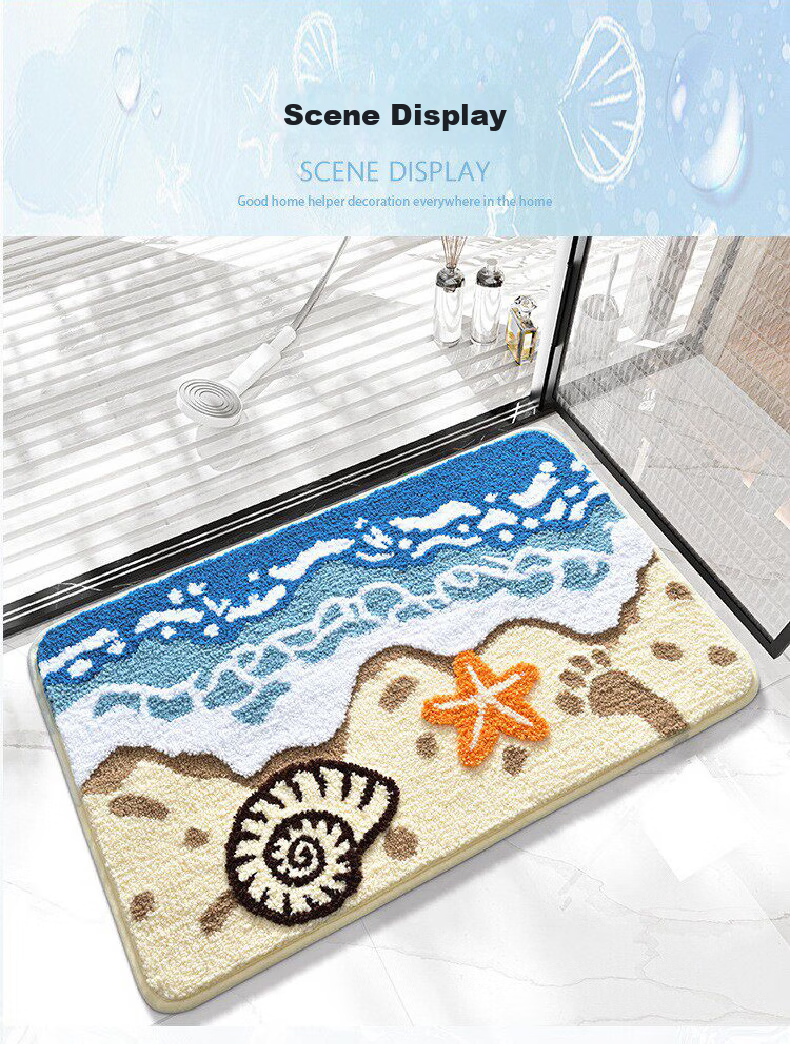 Simple American Style Bathroom Absorbent Non-Slip Mat Toilet Entrance Quick-Dry Floor Mat 40*60cm 13