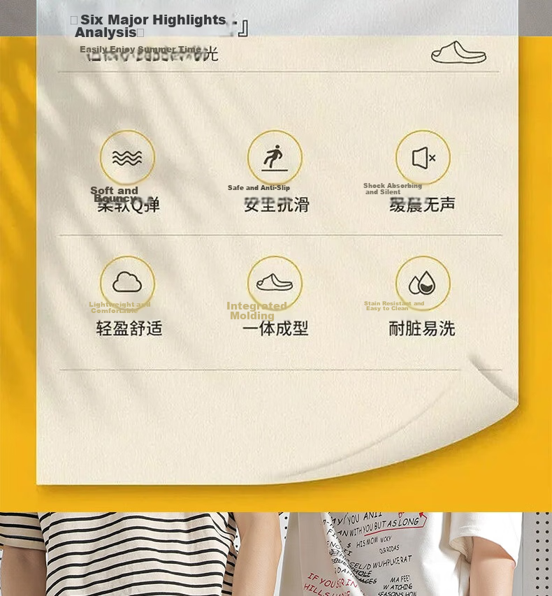 Huamei Jianbu Cartoon Fruit Couple Slippers Indoor Outdoor Bathroom Soft Sole Sandals HM33110 Gray Size 42-43 2