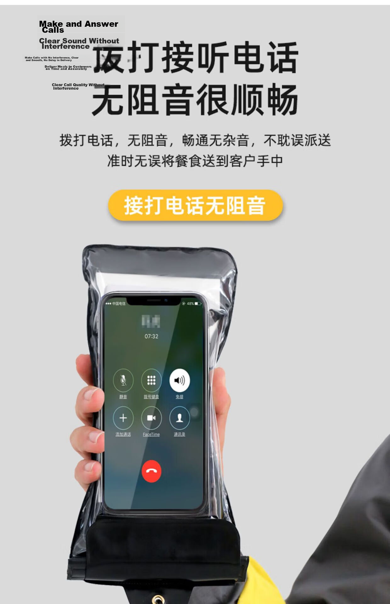 Liomirror Waterproof Phone Pouch for Riders Touchscreen Compatible Charging Swimming Photography with Earphone Jack 8