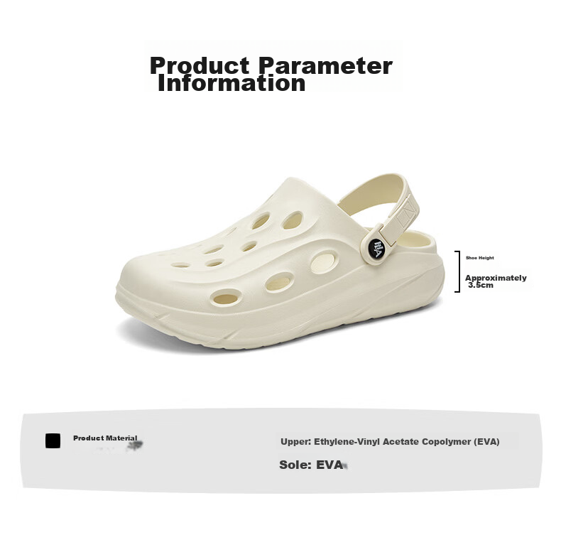 HLA Sandals, Men's Outdoor Hole Shoes, Beach Slippers, K047/K061, Beige, Size 44/45 (Dual Size) 9