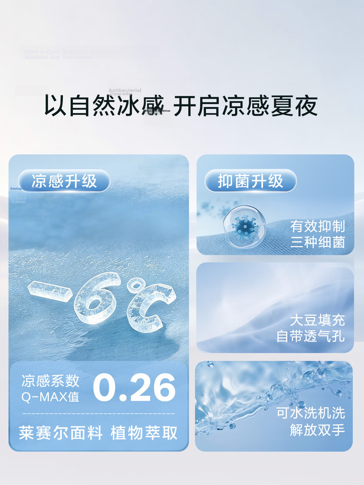 BEYOND Home Textiles Summer Cool Quilt, Antibacterial Cooling Comforter, Cooling Value 0.26, Washable Summer Quilt Air Conditioning Blanket, 150*210cm 2