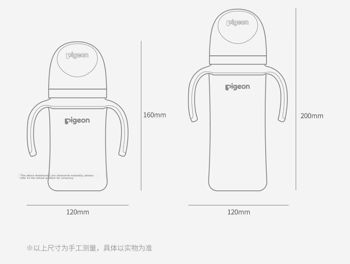 Pigeon PPSU Wide-Neck Double-Handle Bottle, 240ml, M Size Nipple, 3 Months+, AA270 33