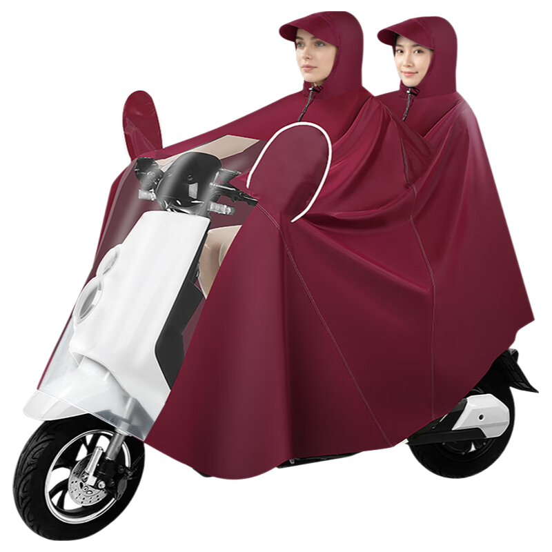 Sunra Double Electric Scooter Raincoat Waterproof Cover Motorcycle Battery Vehicle Rain Poncho Full Body Storm Raincoat