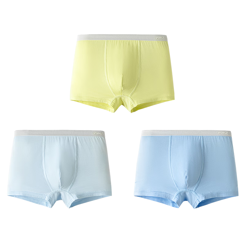 Balabala Boys' Boxer Briefs Children's Four-Point Shorts Large Kids Baby Anti-Chafing Antibacterial Comfortable 3-Pack