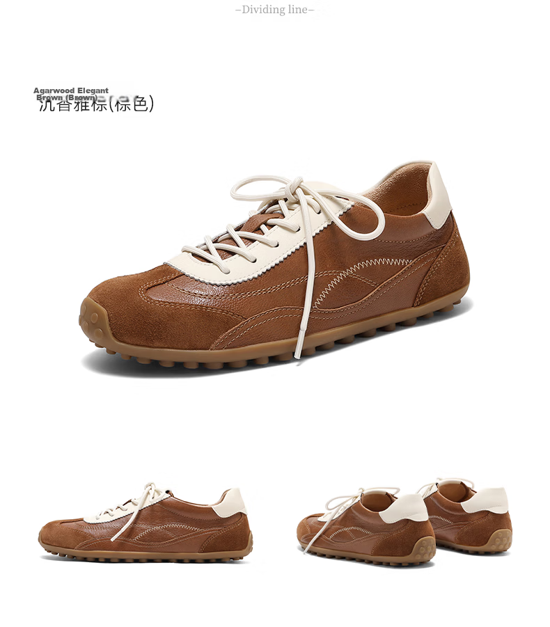Senda Cai Wenjing Same Style Milk Leather Training Shoes Women 2026 Spring New Lambskin Casual Sneakers 4XV23 Beige Size 36 21
