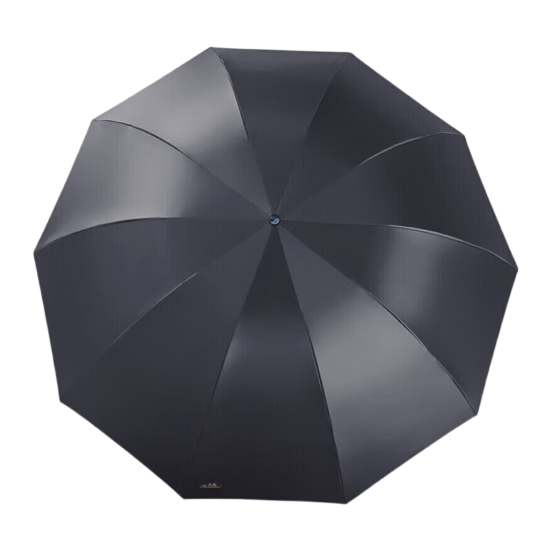 Tiantangshan Double-Person Umbrella, Three-Fold, 10 Ribs, Extra Large Size, Windproof, Sun Protection, Dual-Use for Rain And Shine, Sunshade, Black Gel Carbon Black Color