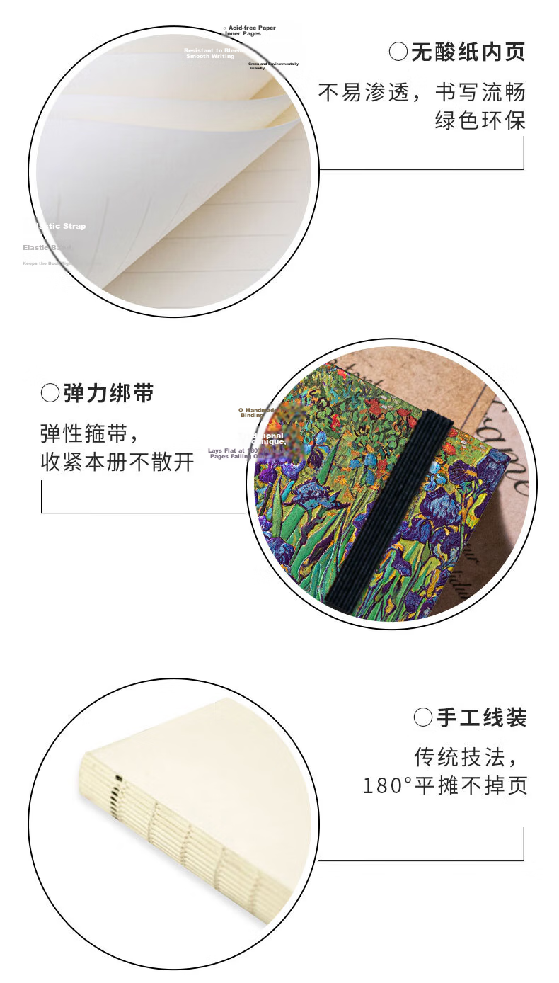 Paperblanks Premium Notebook Van Gogh Irises High-Quality Journal Gift for Students and Teachers Elegant Diary 8