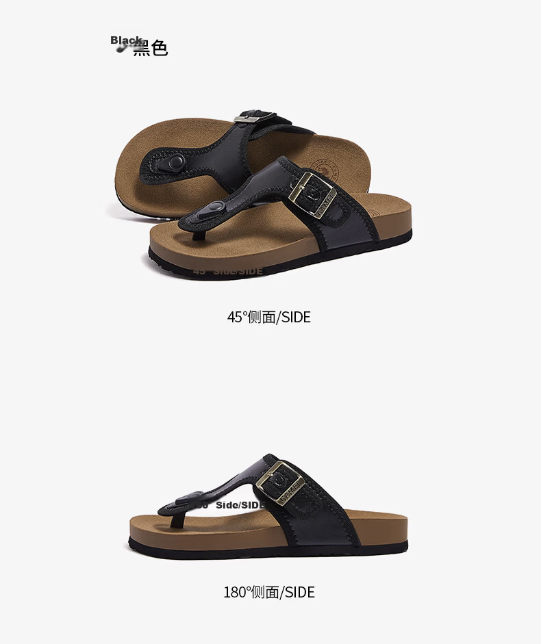 CAMEL Women's Beach Sandals Simple Casual Toe-Post Buckle Birkenstock Style L26M504036 Off-White 37 23