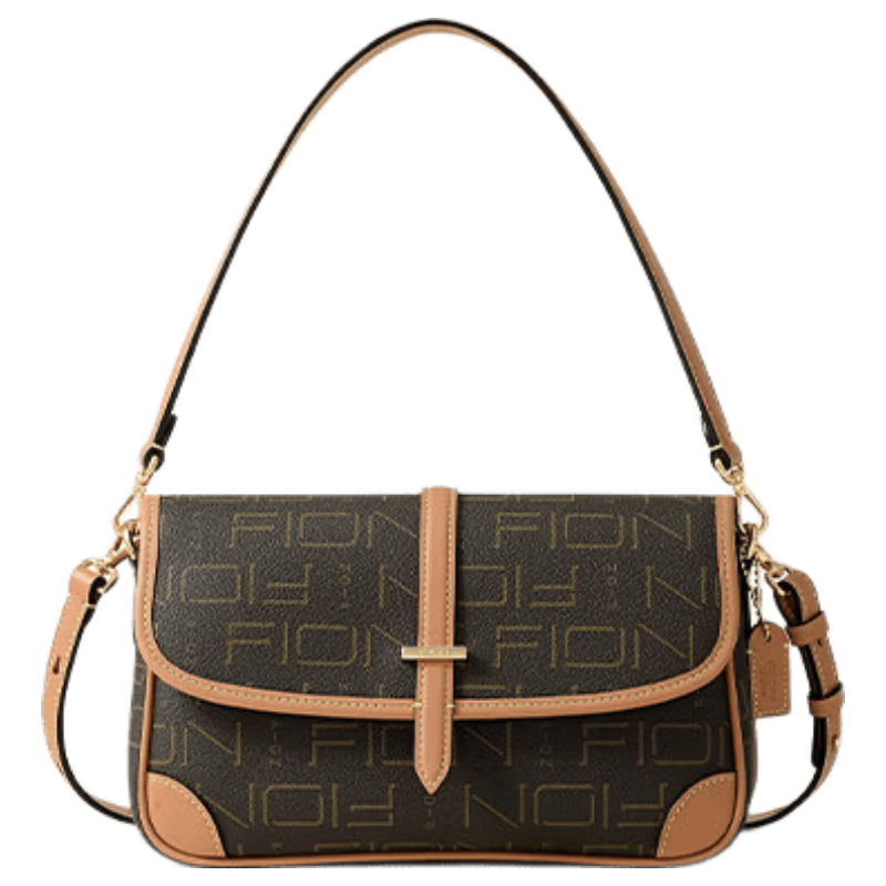 FION Fianni Women's Bag 2026 New Crossbody Vintage Floral Small Square Classic Baguette Shoulder Bag