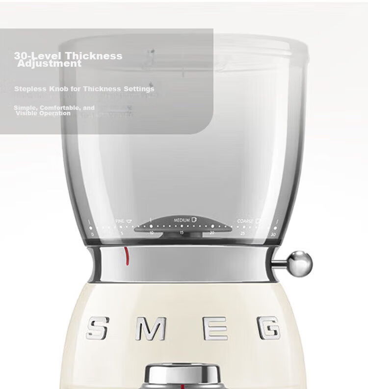 SMEG CGF11 Coffee Grinder 30-Level Adjustable Large Capacity Food-Grade Bean Hopper Gift for Men and Women Official JD Flagship Store Authentic 17