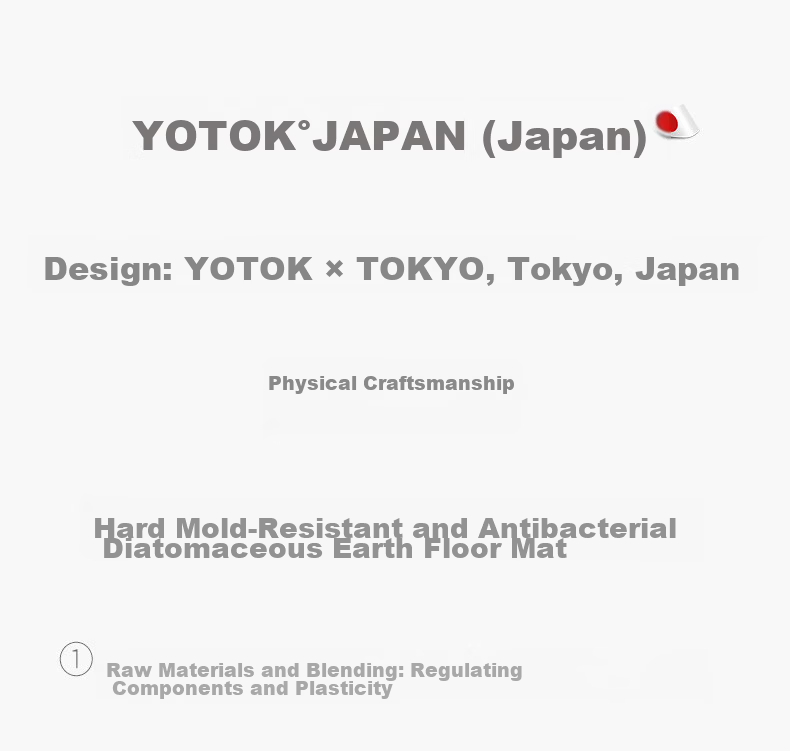 YOTOK Official Genuine Bathroom Mat Absorbent Non-Slip Diatom Mud Quick-Dry Doorway Mat (Japan) 8