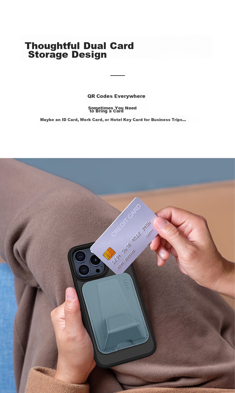 LALO Cardless Quick Swipe Magnetic Card Holder Phone Stand Invisible Desktop Ultra-thin Access Card Holder for Bus and High-speed Rail 8