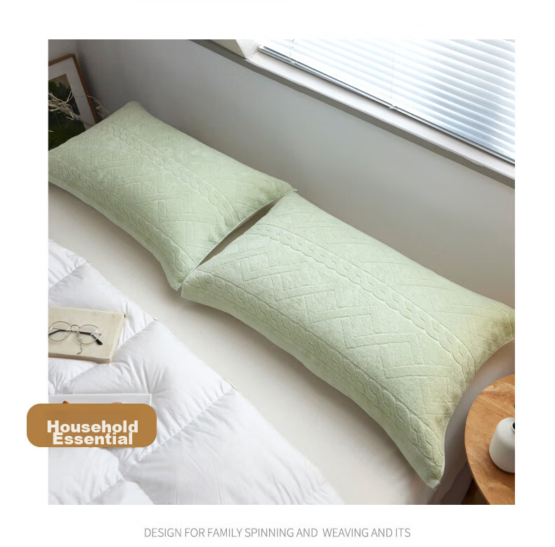 Hengyuanxiang 100% Pure Cotton Thickened Pillow Towel Blue 52*75cm (Pair) 17