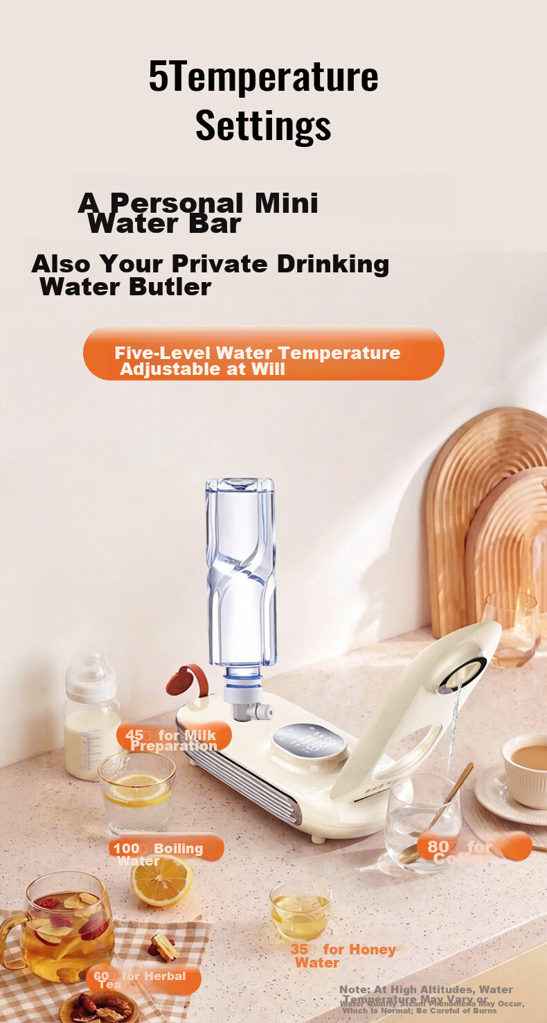 AUX Portable Instant Heating Water Dispenser Home Small Desktop Tea Brewing Milk Preparation Travel Electric Kettle Mini Fast Heating Direct Drinking Machine AYSJ-16A01B 9