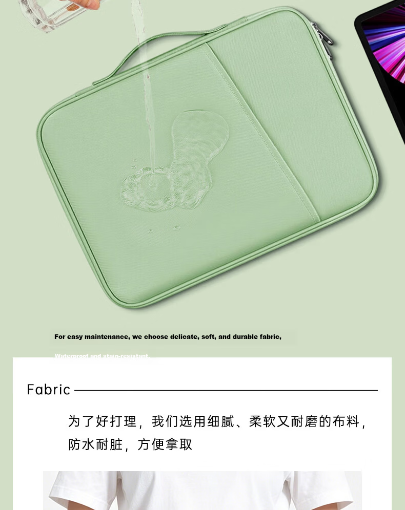 GOLDEN RAY iPad Tablet Sleeve 12.9 Inch Protective Case Compatible with Apple Huawei Tablet Accessories Storage Bag Gray 9
