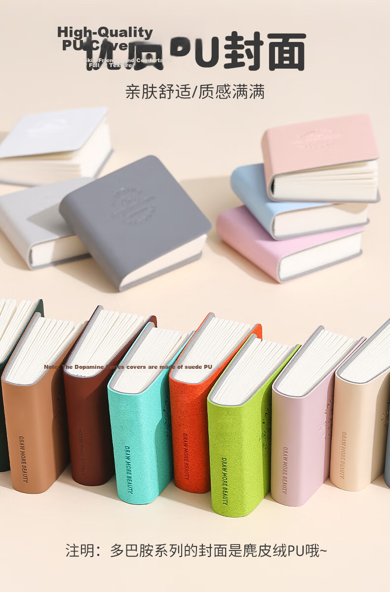 DiLe Mini Cute Flip Sketchbook Portable Pocket Blank Notebook Journal Sketchpad 48 Sheets 3pcs/Box LG-24618 Vintage Colors 4