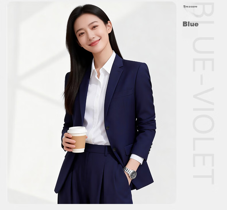 Yulixi Gray Women's Suit Set High-End Professional Formal Slim Fit Wrinkle-Free Blazer for Petite Interview and Commuting 21