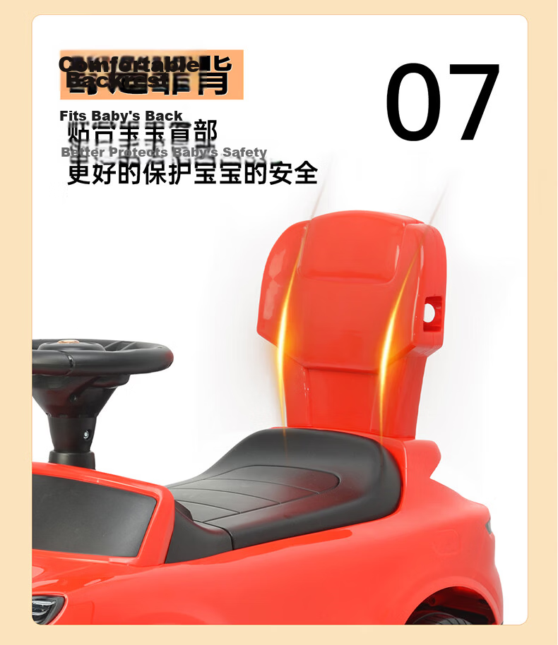 CHILOKBO Porsche Baby Toddler Ride-On Car 1-3 Years Old Push Walker Slide Car Anti-Tip Gift White 16