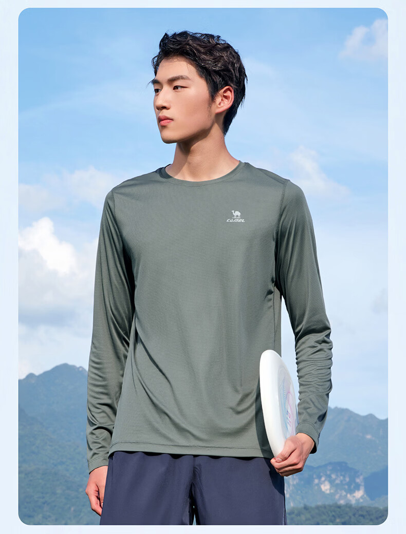 CAMEL Long Sleeve Quick-Dry T-Shirt for Women Running Fitness Crew Neck Sports Top C25CAVL6001 Pink Purple M 7