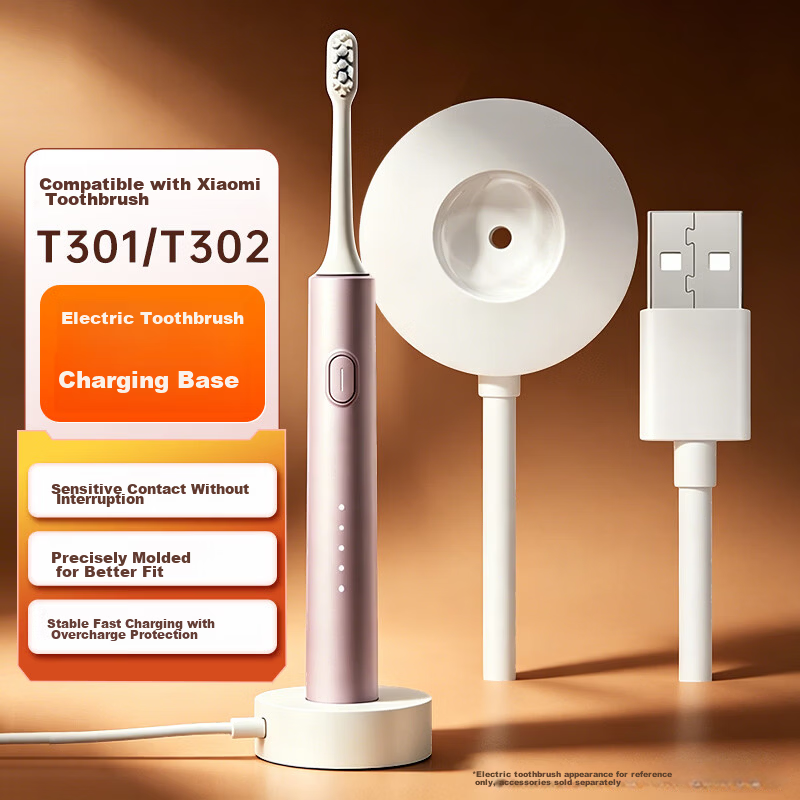 AIDAMO Charging Base Adapter for Xiaomi Electric Toothbrush T301/T302, MiJia MES605/MES608 Charger Charging Cable Stand Docking Station Accessory