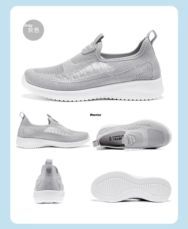 Warrior Women's Summer Slip-On Breathable Mesh Elderly Beijing Cloth Shoes 0603-1 Light Purple Size 36 29
