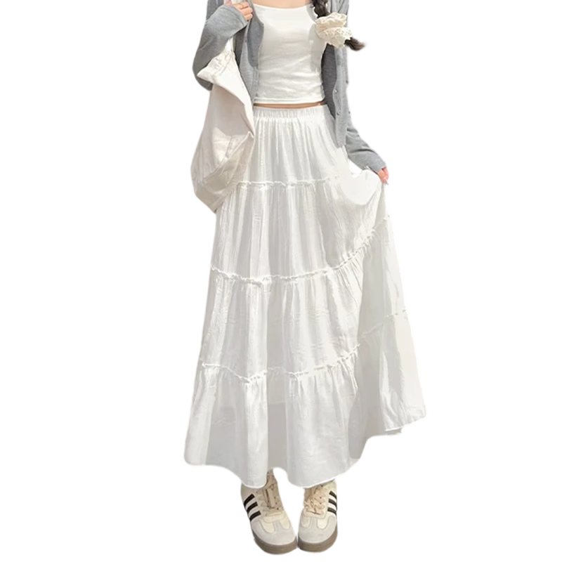 Free Style Cake Half-Length Skirt Women 2026 Spring Summer New High Waist A-Line Mid-Length Ballet Fairy Puff Skirt