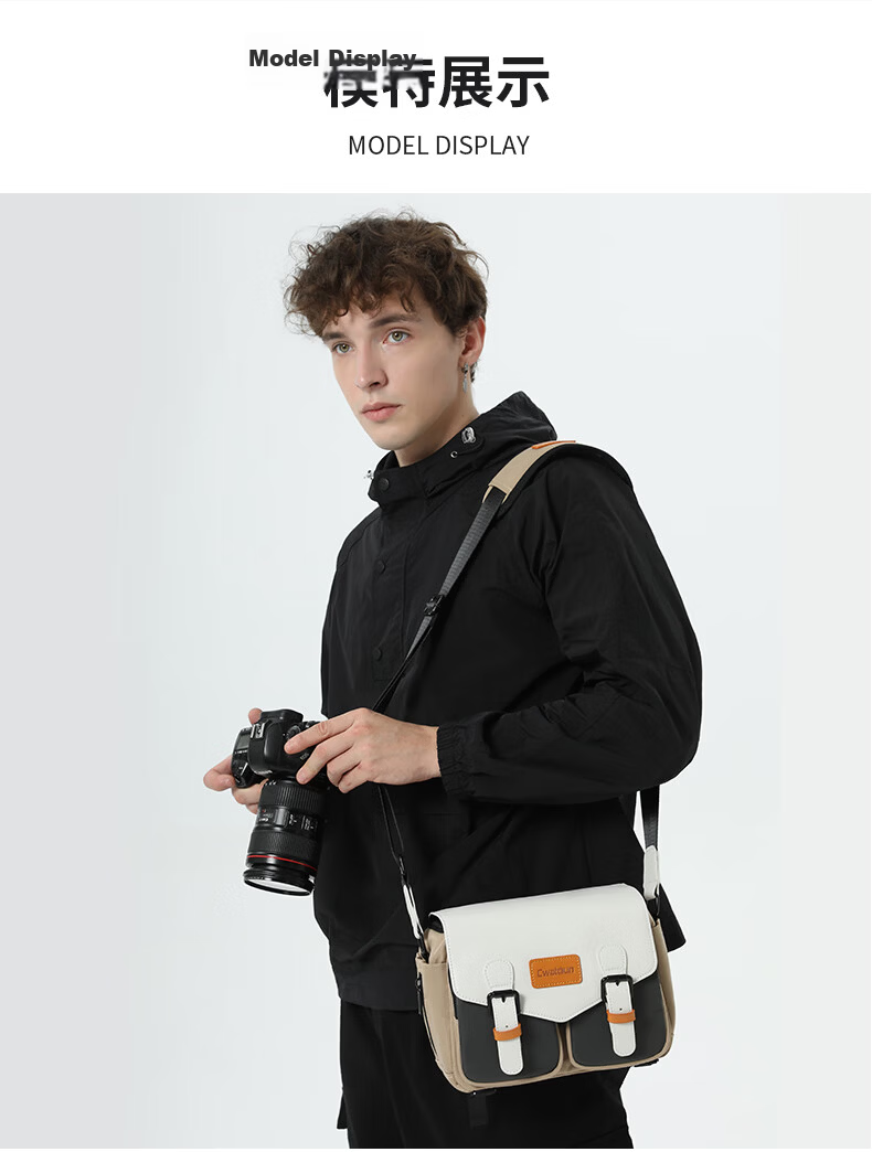 CWATCUN Shoulder Camera Bag, Japanese-Style Portable Casual Mirrorless And DSLR Camera Bag, Professional Crossbody Bag Suitable for Fuji, Canon, Sony, Nikon Camera Bags 14