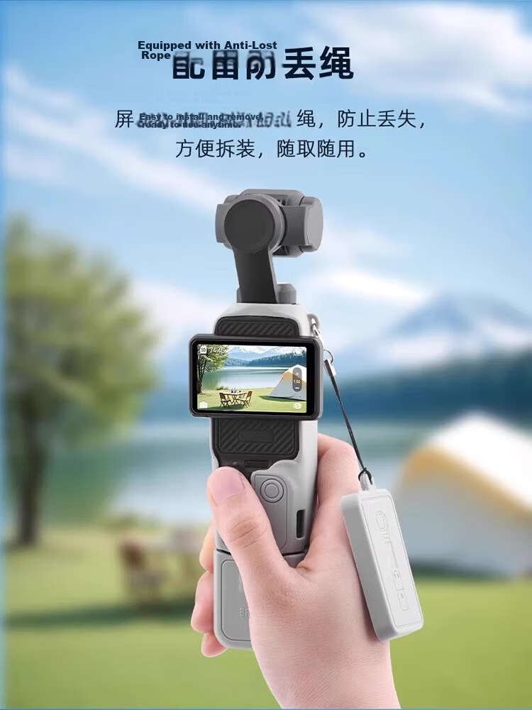 CHENSONG Silicone Protective Case for DJI Pocket 3 Accessories, Single/All-in-One Version, Black, Shockproof Full-Coverage Case for DJ Pocket 3 Sports Camera 6