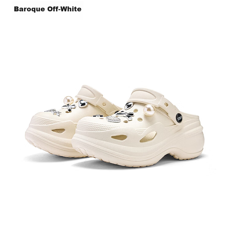 Semir Official Genuine Non-Slip Soft Sole Pearl Camellia Black Slip-On Clog Shoes SML262001 Size 40-41 26