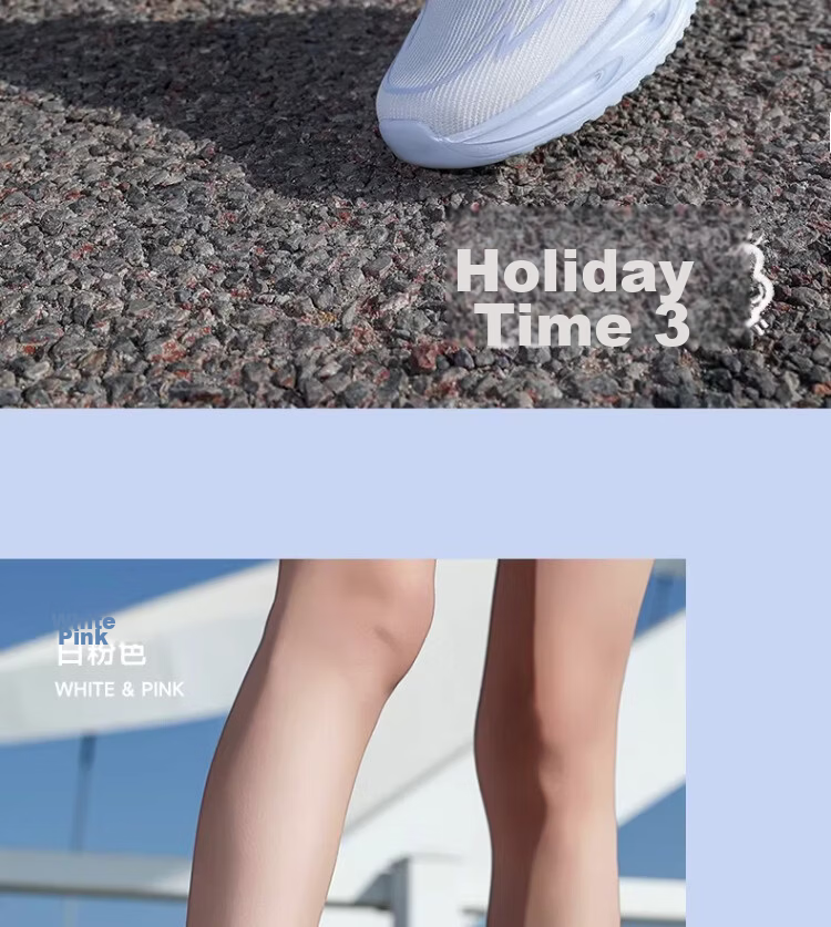 Warrior Official Women's Sports Shoes 2026 Summer New Lightweight Mesh Running Shoes for Women 5535 White Pink Size 36 24