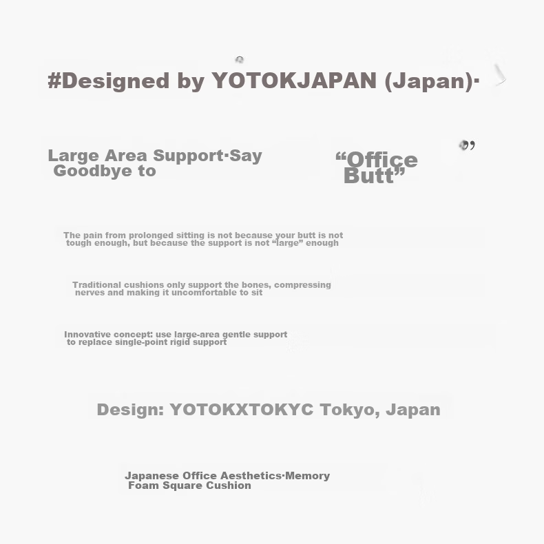 YOTOK Official Genuine Seat Cushion Chair Pad Office Lumbar Support Anti-Pain Cushion for Long Sitting 8
