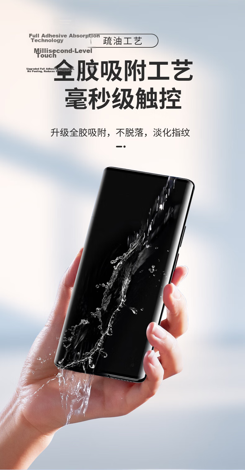 Smorss Honor 100 Full Adhesive Tempered Glass Screen Protector Ultra-Thin HD Anti-Fingerprint Full Coverage Curved Glass Film for Honor 100 Smartphone 6