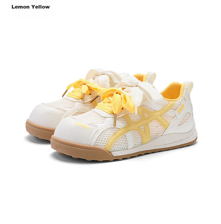 Semir Women's Derby Shoes 2025 New Summer Breathable Mesh Casual Sneakers White Cream Size 39 23