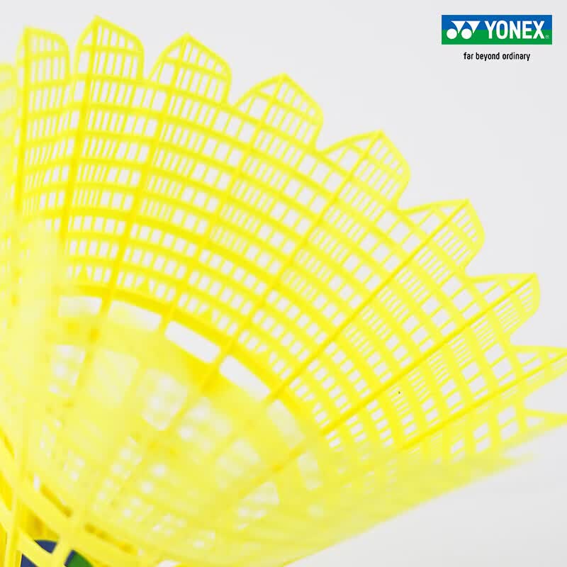 YONEX Nylon Shuttlecock M2000R Yellow 6-Pack Indoor Outdoor Club Training Stable Flight Durable Nylon Shuttlecock 5