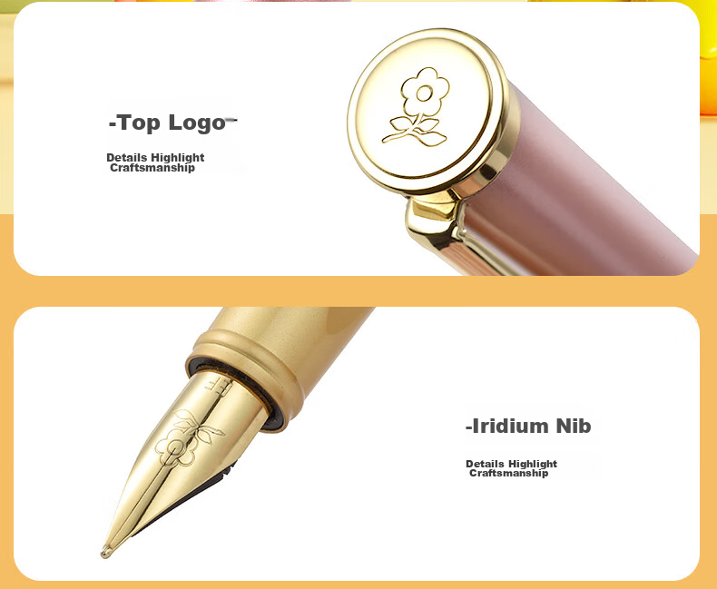 MONTAGUT Children's Day Gift Primary School Grades 4-6 Kids Fountain Pen Writing Practice Posture Correcting Multifunctional Dual-Use Ink Cartridge Pen Ideal Series Orange 6
