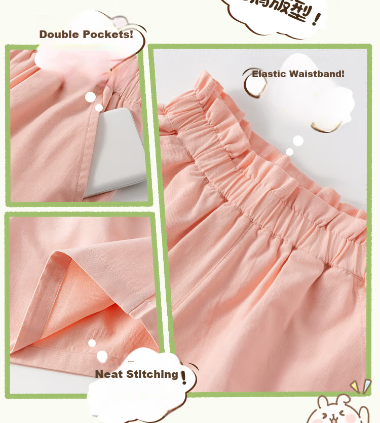 Jeanswest Girls Summer Outfit 2026 Children's Short Sleeve T-Shirt and Shorts Two-Piece Set Trendy Girls Sportswear 17