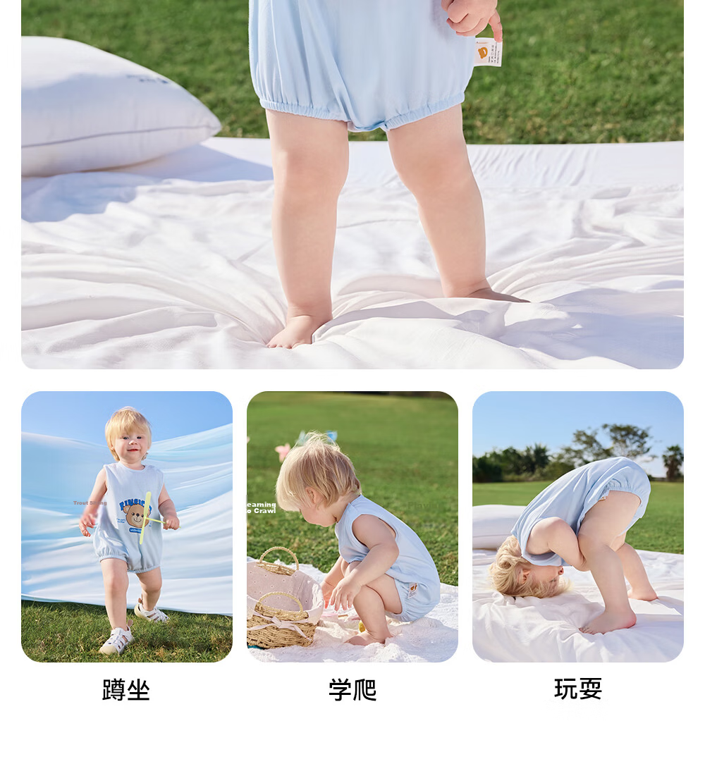 Betis Baby Summer Sleeveless Breathable Vest Bodysuit Newborn Triangle Romper Baby Jumpsuit 27
