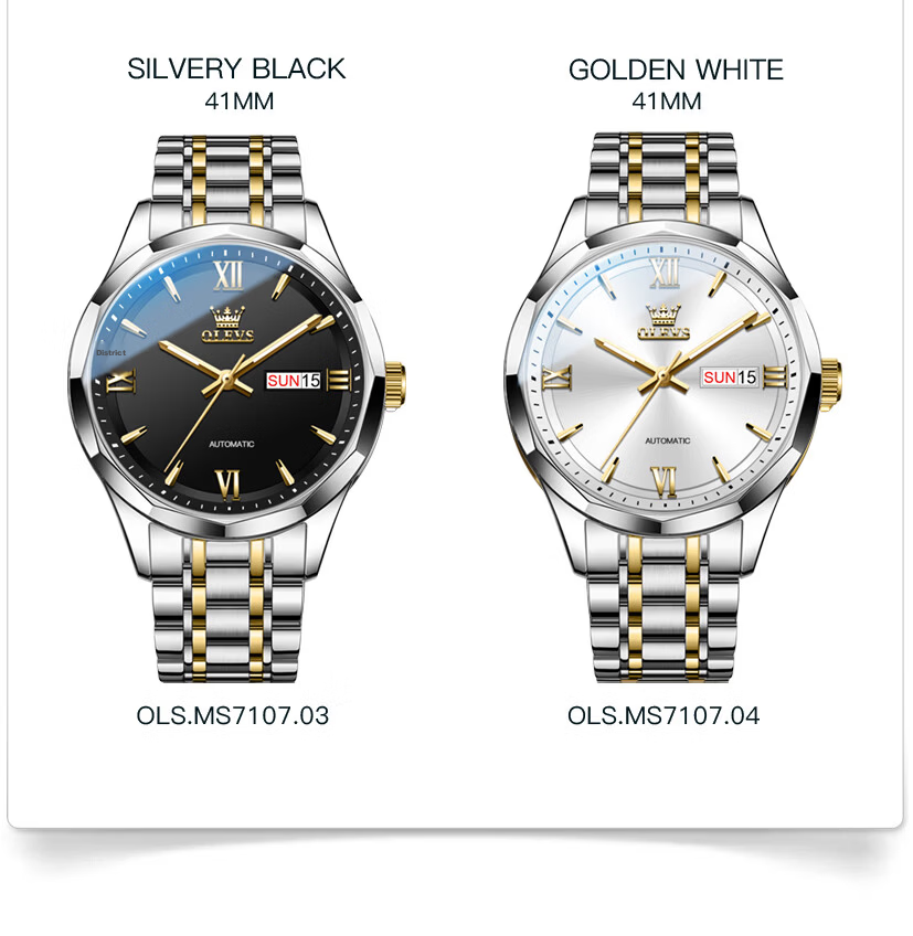 OLEVS Swiss Certified Men's Automatic Mechanical Watch Imported Movement 2026 New Model Top 10 Brand 45