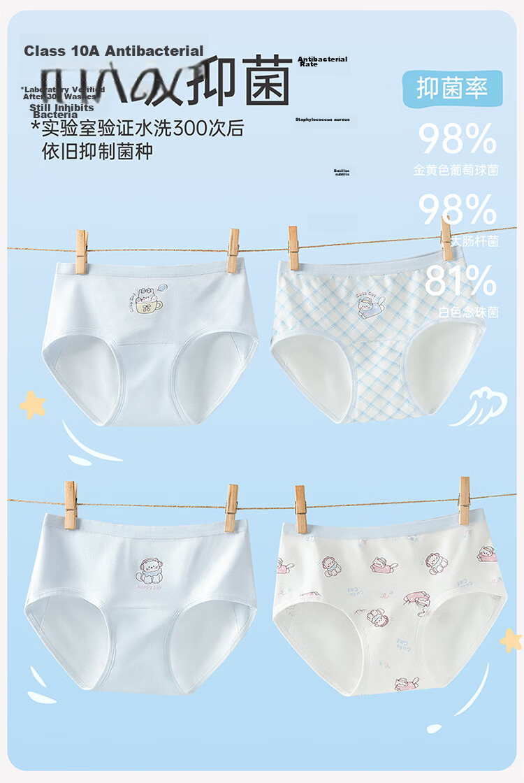 Hongdou Girls' Underwear for Preteens, 12-Year-Old Girls' Menstrual Leak-Proof Shorts for Middle and High School Students 3
