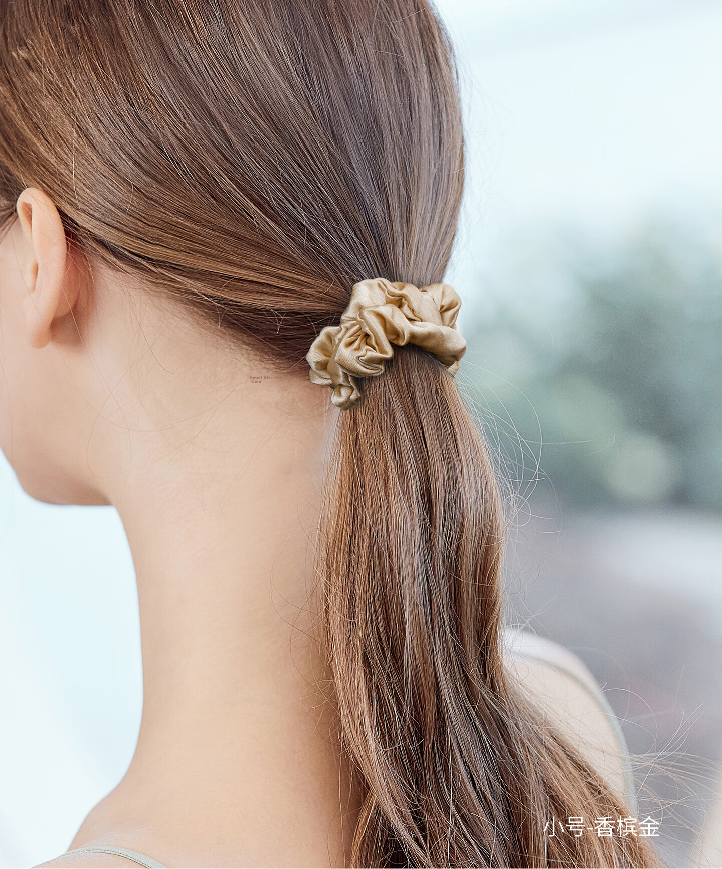 Evita Peroni Silk Mini Hair Tie Simple Solid Color Dopamine Low Ponytail Elastic Small Hair Accessory Elegant Black - Small 10