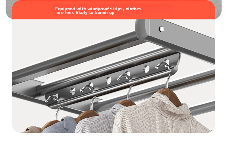 Meiliya Foldable Floor-Standing Clothes Drying Rack for Balcony, Wing-Shaped Mobile Indoor and Outdoor Laundry Rack for Hanging Quilts 12