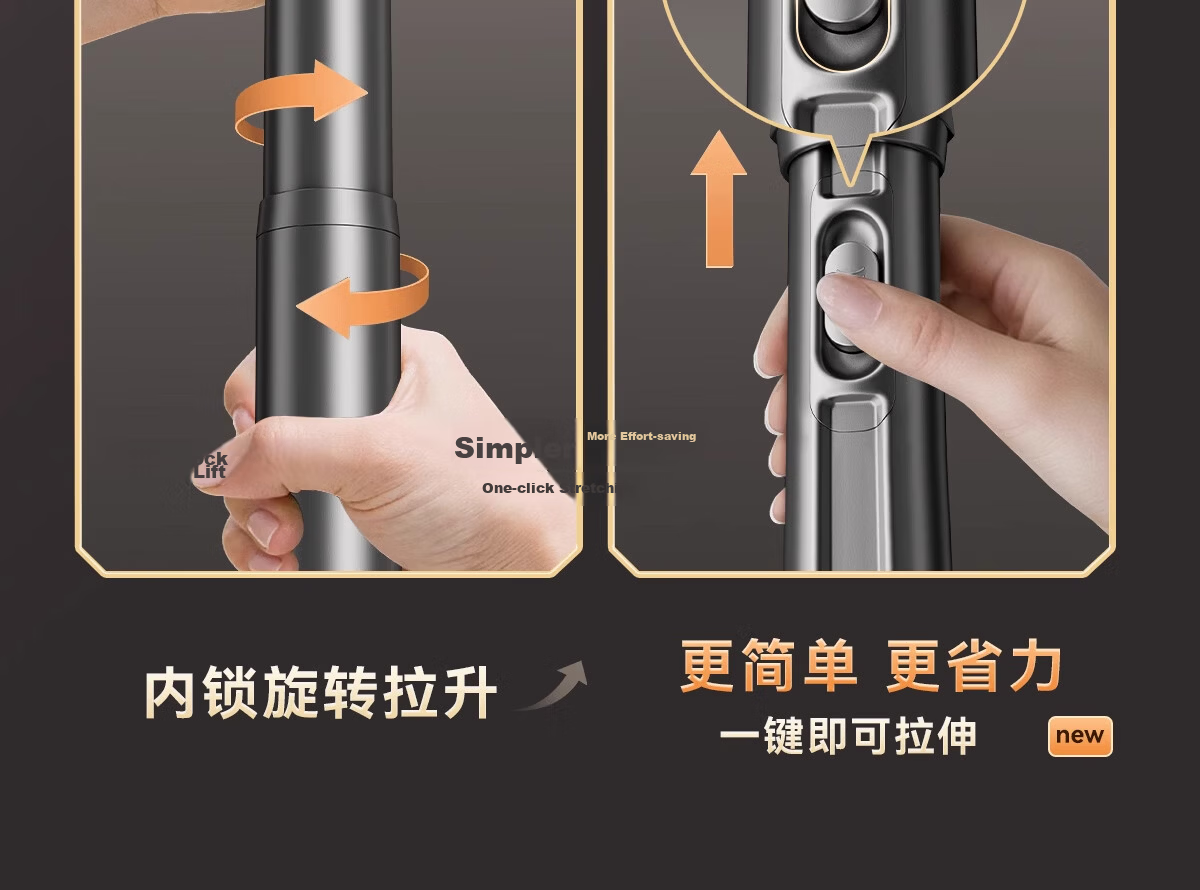 MYMOODHOUSE Telescopic Clothes Drying Rod No-Drill Bathroom Shower Curtain Rod Curtain Rod Clothes Hanger Adjustable 70-120cm 5
