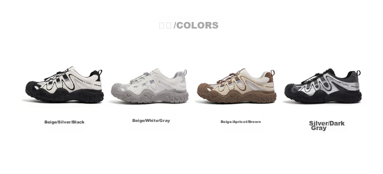 CAMEL Aurora Cute Ugly Women's Outdoor Hiking Casual Shoes L26S202229 Off-White/Black (Hollow Style) Size 35 45