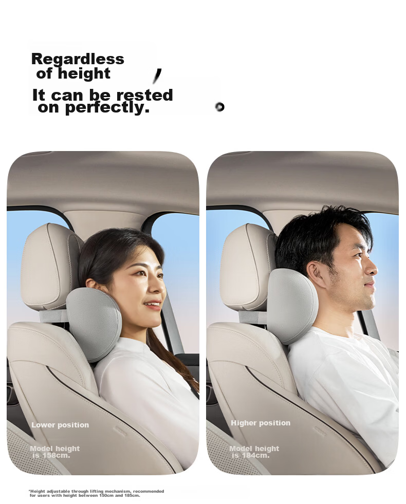 CICIDO Adjustable Car Headrest Neck Pillow Seat Cushion Premium Driver Lumbar Support Pad 3