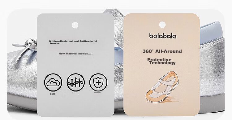 Balabala Girls Princess Shoes 2026 New Spring Autumn Colorblock Spliced Leather Shoes 3D Double Bow Sandals for Girls 20