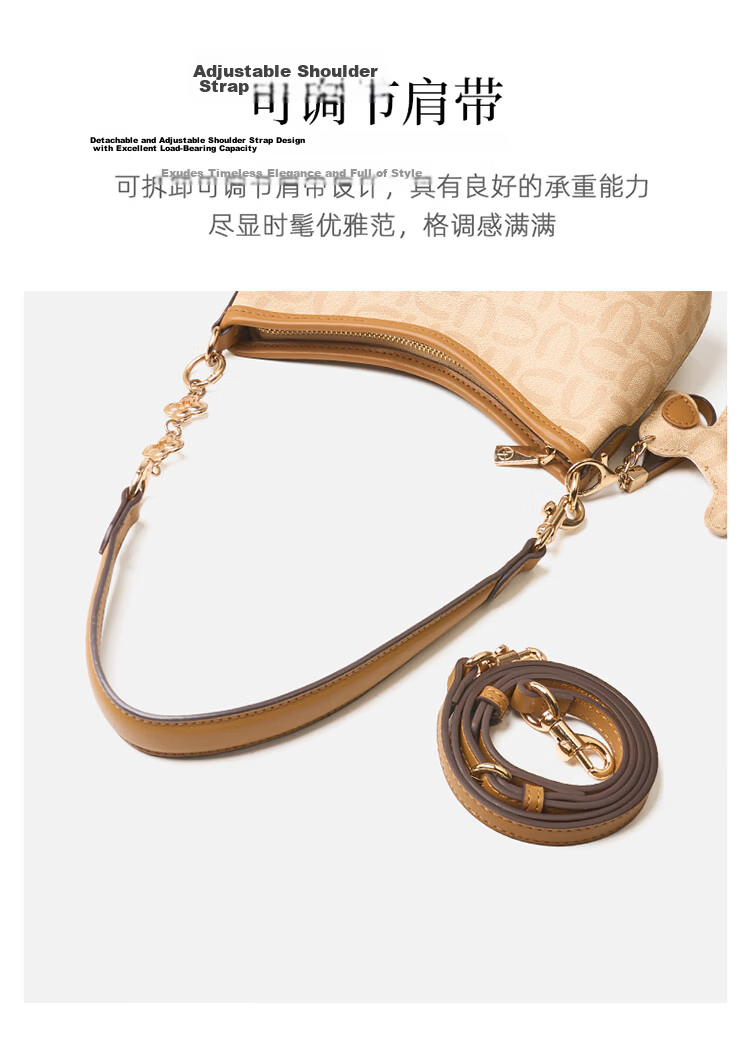 Aokang Women's New Fashion Underarm Bag Commuter Versatile Shoulder Crossbody Bag Birthday Gift High-End Feel for Girlfriend Wife 10
