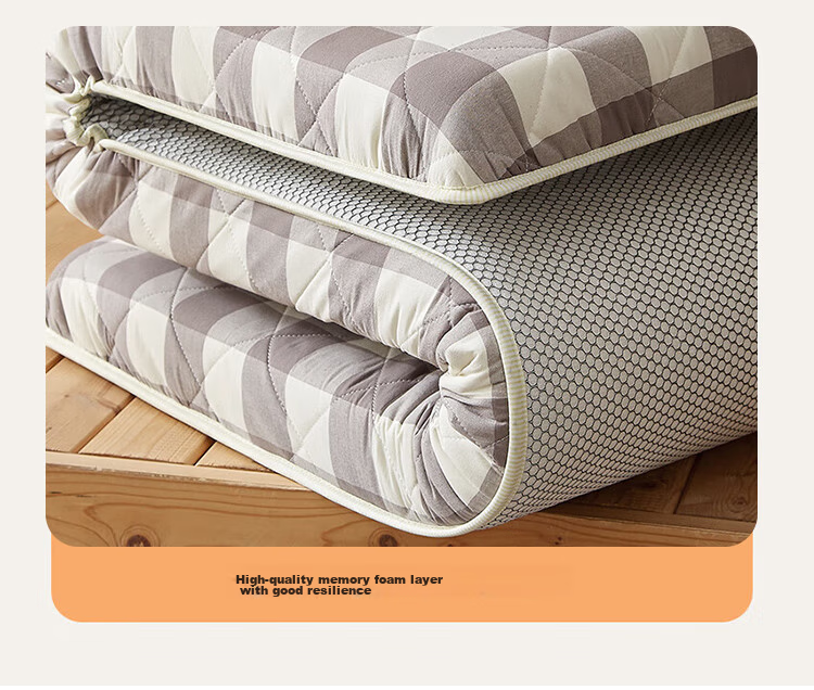 Wuyingongfang Class A Antibacterial Mattress Pad, 1.2 Meters, Student Dormitory Single Soft Pad, Floor Mat, 120x200cm, Plaid Patter 12