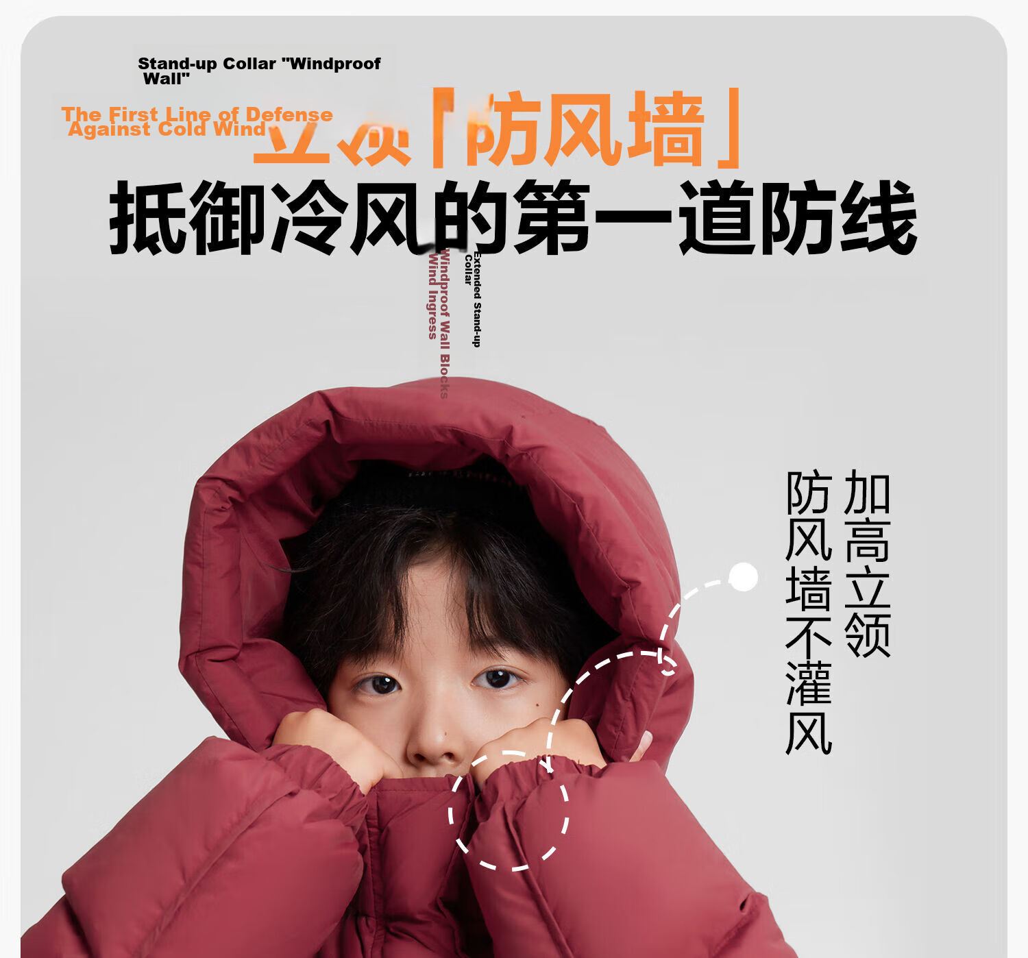 Zuo Xi Boys' Mid-Length Down Jacket Winter Warm Thickened Hooded Coat Red Size 130 New Year Outfit 15