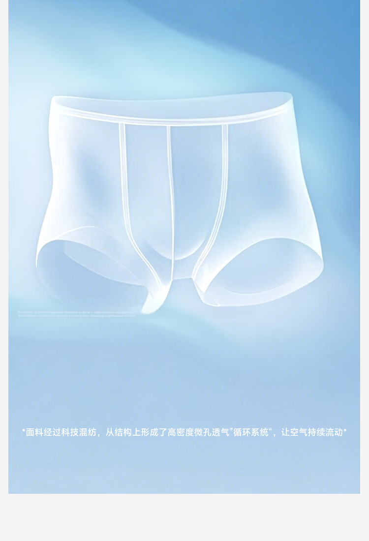 MiiOW Men's Ice Silk Underwear Summer Thin Antibacterial Boxer Briefs 10A 4