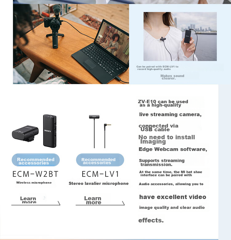 SONY ZV-E10K Upgraded Standard Lens Kit Black with E PZ 16-50mm F3.5-5.6 OSS II Lens 20